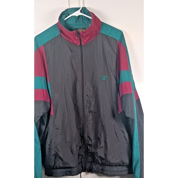 jcpenney Other - Vintage Y2K 90s Retro JCPenny USA Olympics Jacket Men M Black Windbreaker Track